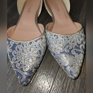 Sundance blue sequin ballet flats 37